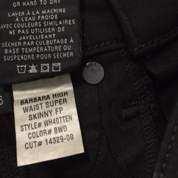 $205 NWT HUDSON high waist Barbara super skinny 10” front rise wax WH407TEN - Picture 5 of 8